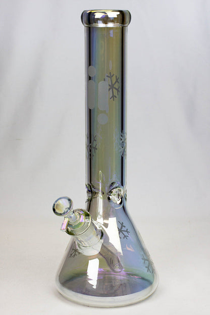14" Infyniti Snowflake 7mm Metallic Glass Bong_16