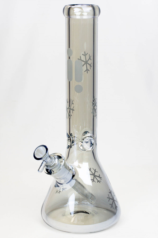 14" Infyniti Snowflake 7mm Metallic Glass Bong_17