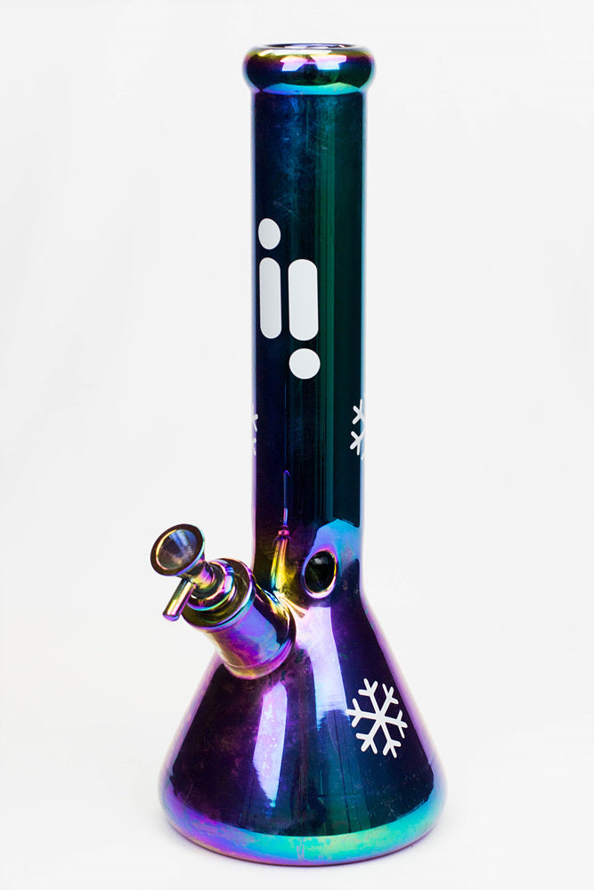 14" Infyniti Snowflake 7mm Metallic Glass Bong_18