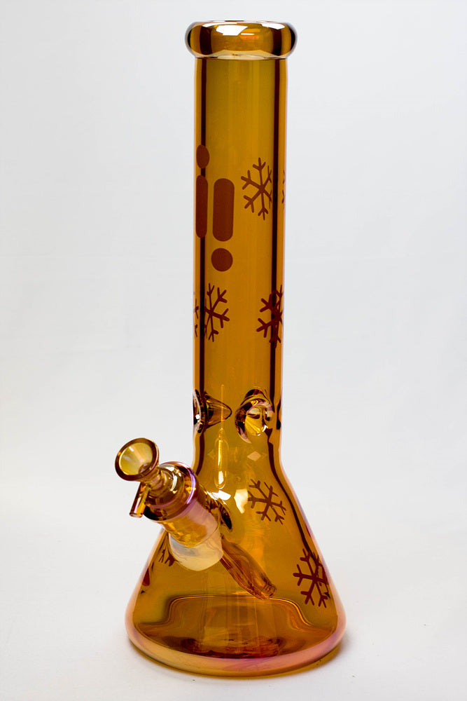 14" Infyniti Snowflake 7mm Metallic Glass Bong_7