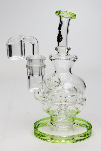 6" Genie Double Glass Recycle Rig with Shower Head Diffuser_6