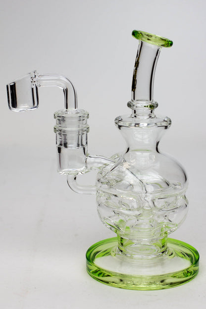 6" Genie Double Glass Recycle Rig with Shower Head Diffuser_9