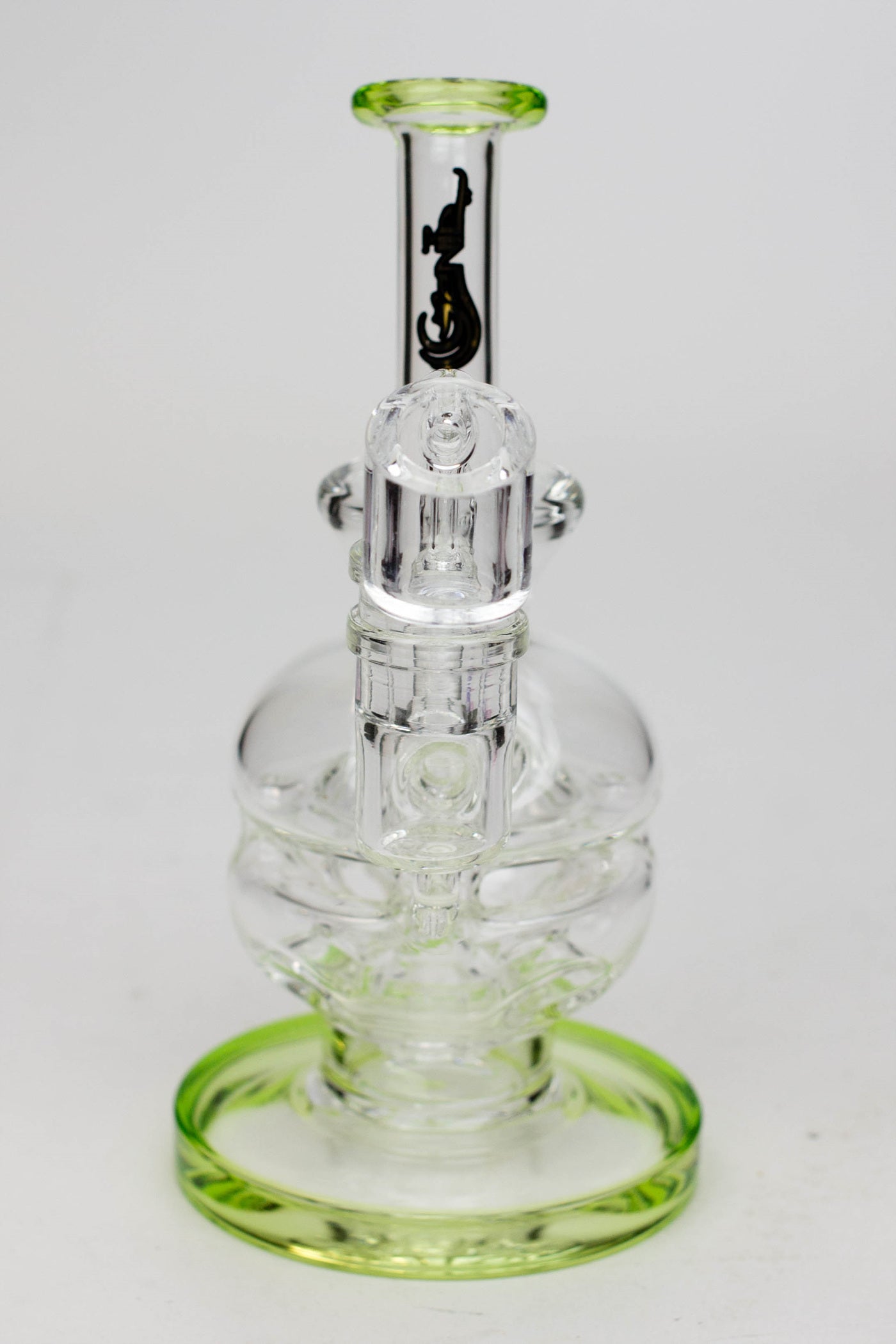 6" Genie Double Glass Recycle Rig with Shower Head Diffuser_10
