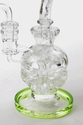 6" Genie Double Glass Recycle Rig with Shower Head Diffuser_4