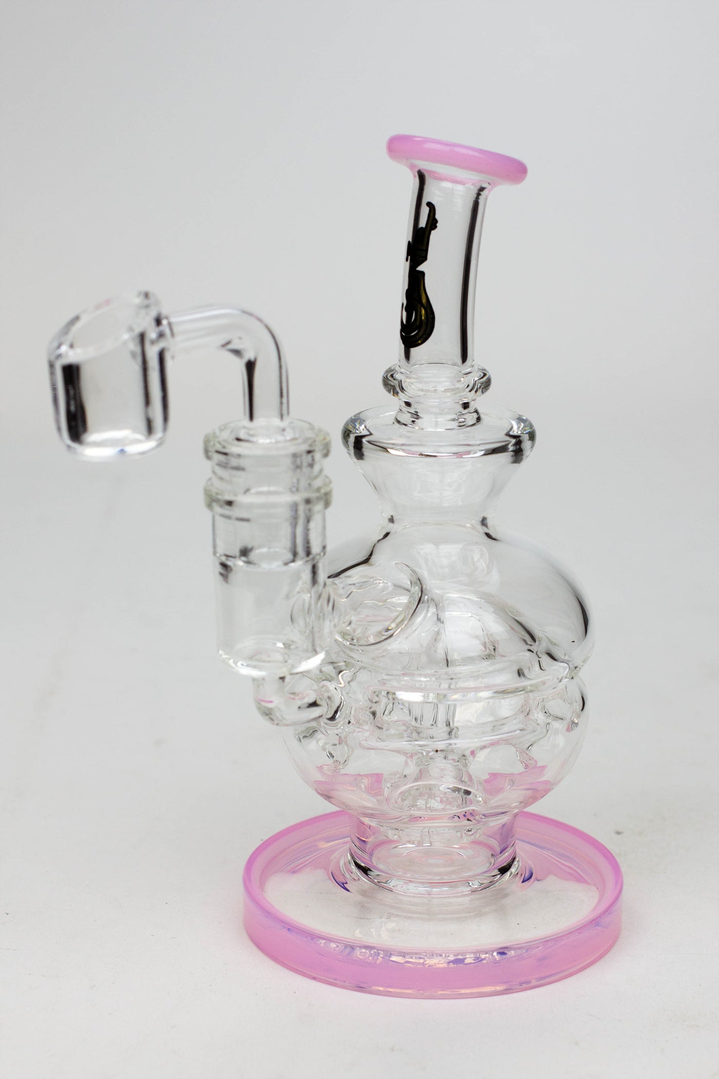 6" Genie Double Glass Recycle Rig with Shower Head Diffuser_5