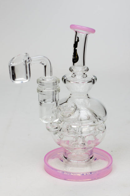6" Genie Double Glass Recycle Rig with Shower Head Diffuser_5