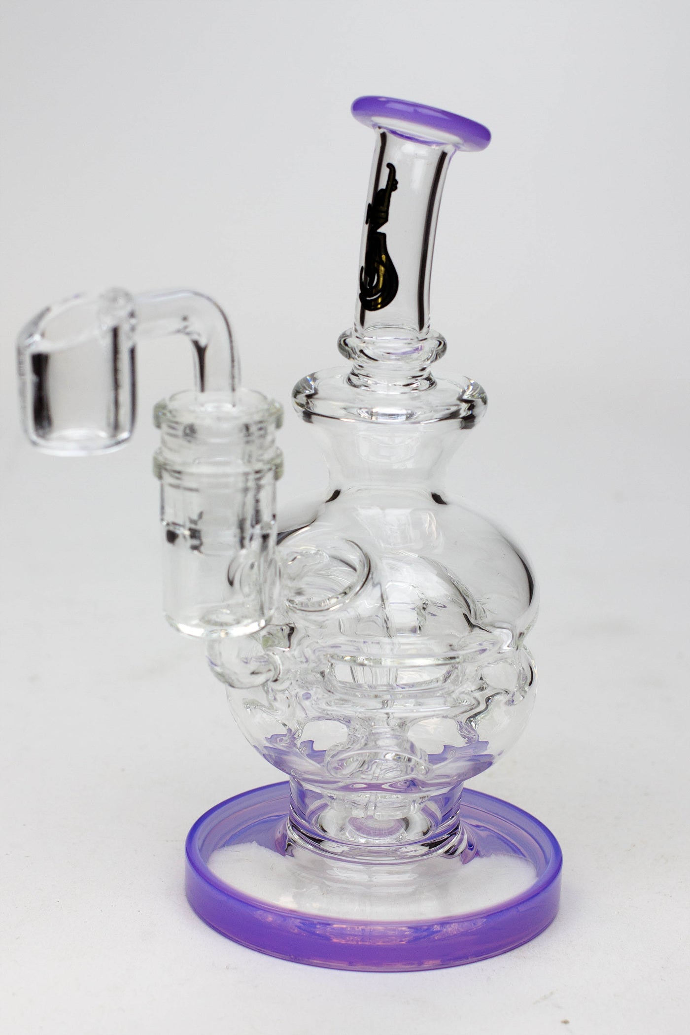 6" Genie Double Glass Recycle Rig with Shower Head Diffuser_7