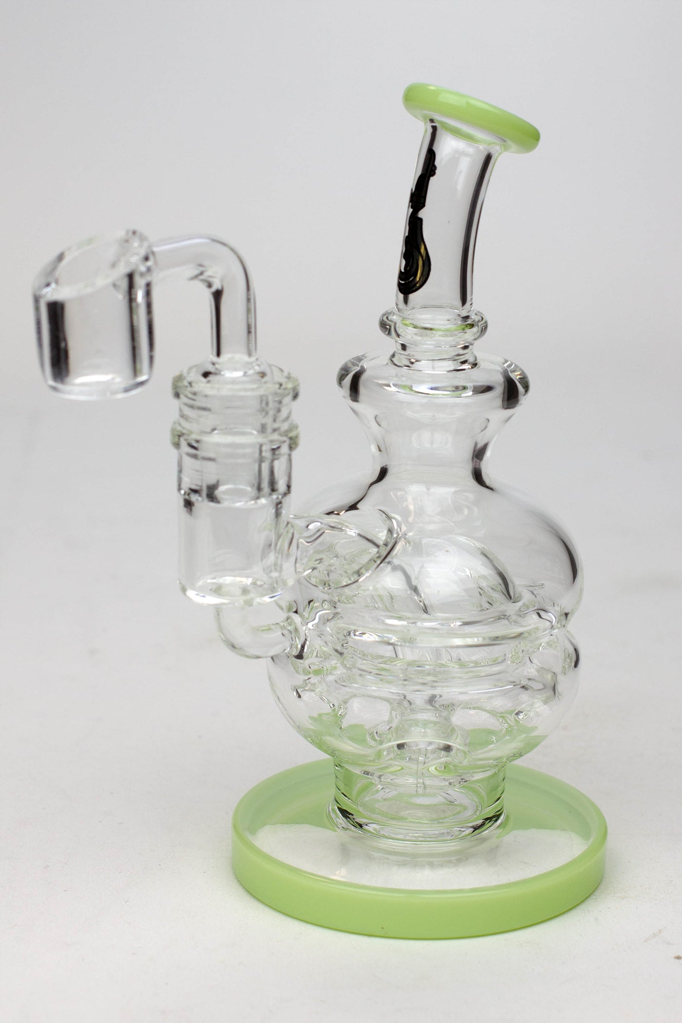6" Genie Double Glass Recycle Rig with Shower Head Diffuser_8