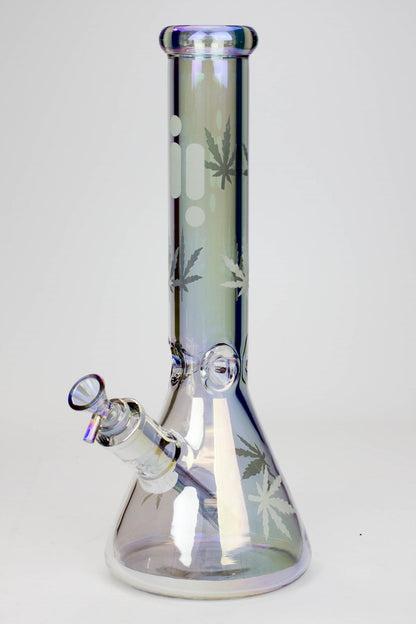 14" Infyniti Leaf 7mm Metallic Glass Water Bong_14