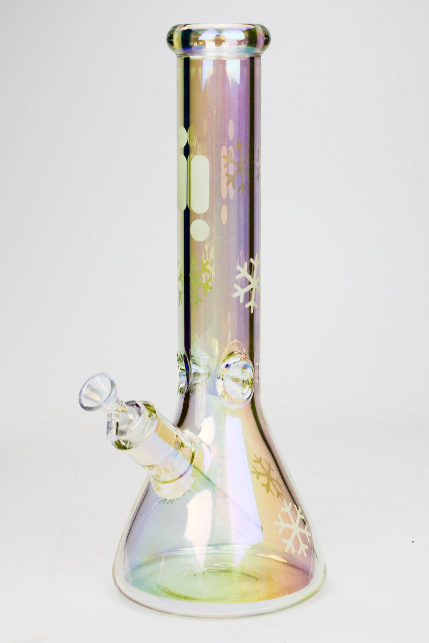 14" Infyniti Snowflake 7mm Metallic Glass Bong_8