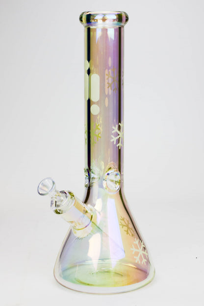 14" Infyniti Snowflake 7mm Metallic Glass Bong_8