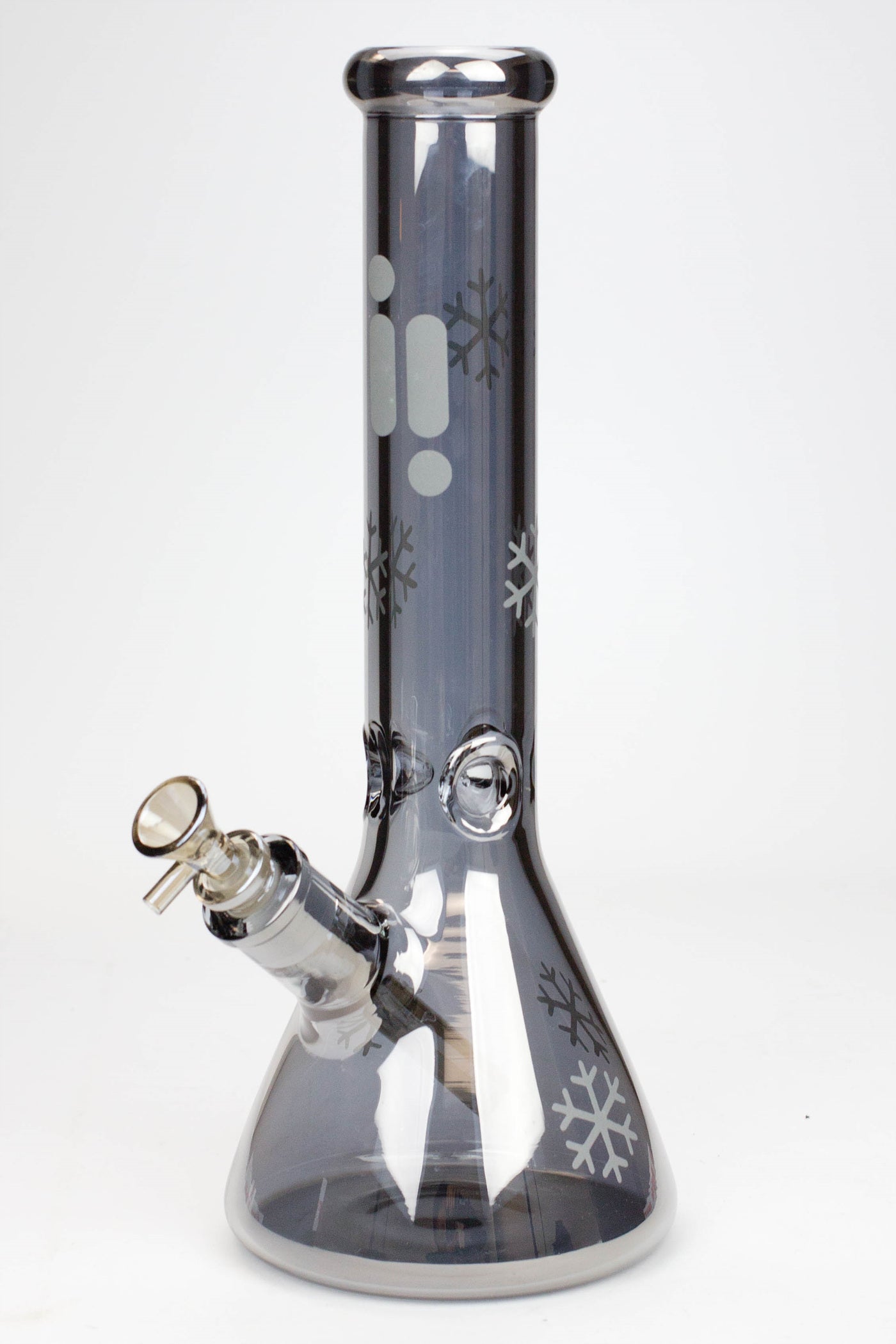 14" Infyniti Snowflake 7mm Metallic Glass Bong_9