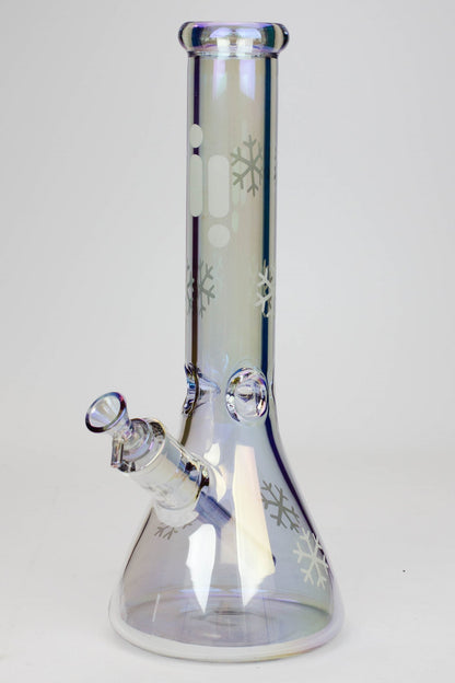 14" Infyniti Snowflake 7mm Metallic Glass Bong_10