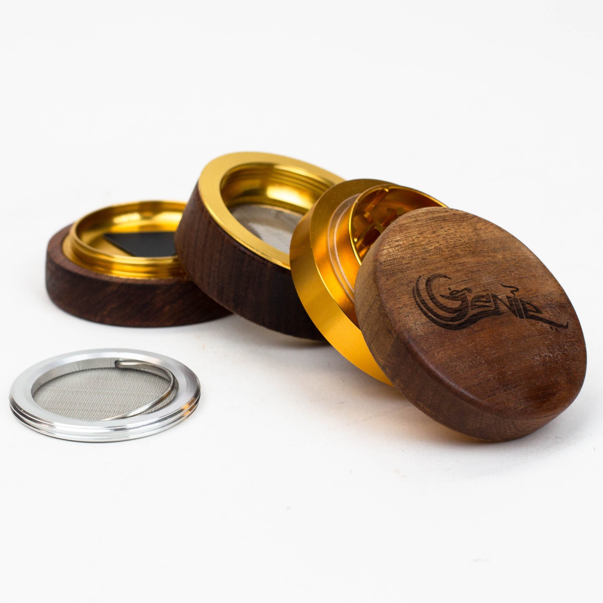 Genie 4 Parts Wooden Cover Grinder Gift Set_1